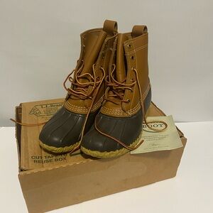 L.L. Bean Tan and Black Waterproof Boots